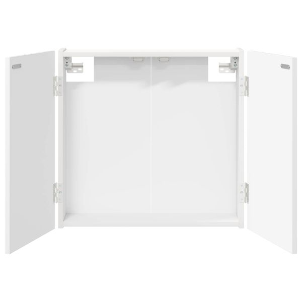 Кабинет за дартборд Бяло 56 x 12 x 53,5 см Инженерна дървесина