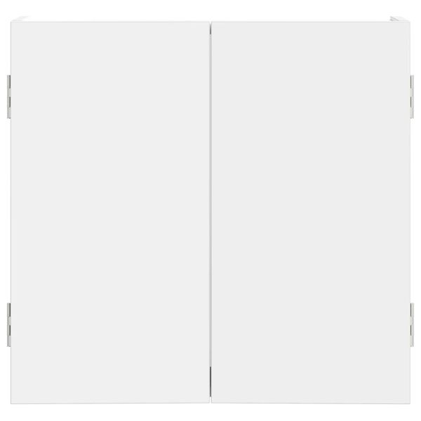 Кабинет за дартборд Бяло 56 x 12 x 53,5 см Инженерна дървесина
