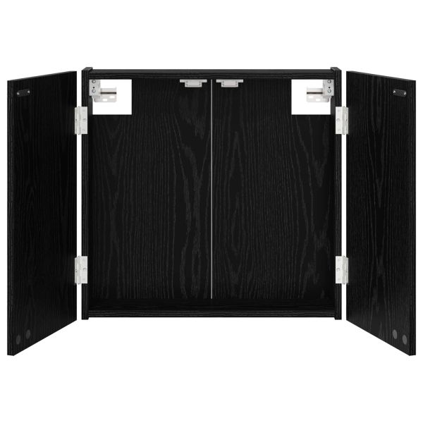 Кабинет за дартборд Черен дъб 56 x 12 x 53,5 см