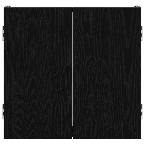 Кабинет за дартборд Черен дъб 56 x 12 x 53,5 см