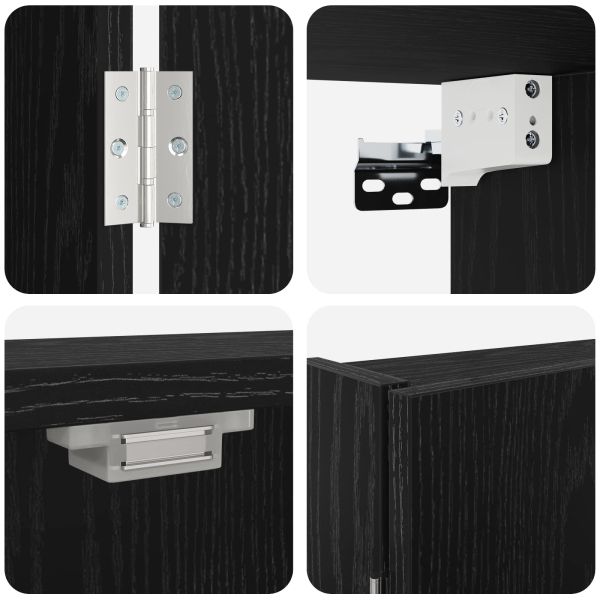 Кабинет за дартборд Черен дъб 56 x 12 x 53,5 см