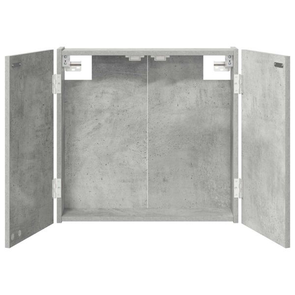 Кабинет за дартборд Бетонно сиво 56 x 12 x 53,5 см