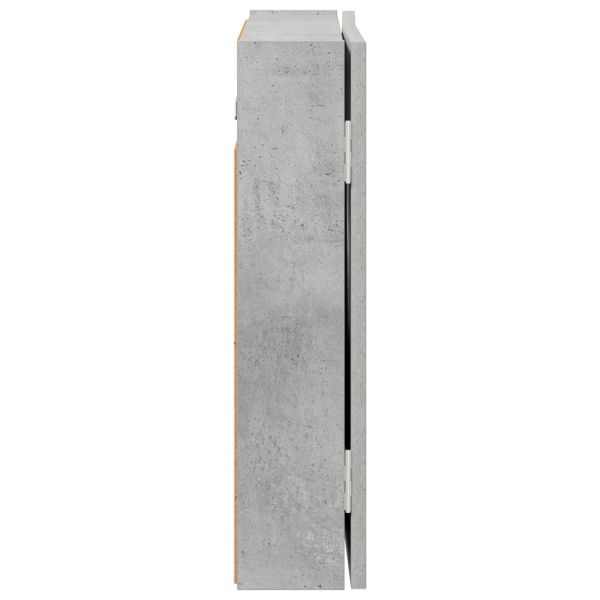 Кабинет за дартборд Бетонно сиво 56 x 12 x 53,5 см
