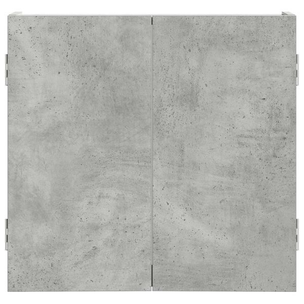 Кабинет за дартборд Бетонно сиво 56 x 12 x 53,5 см