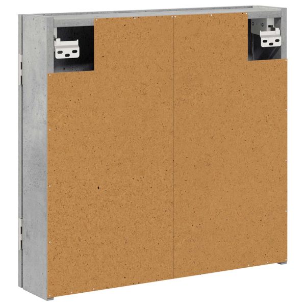 Кабинет за дартборд Бетонно сиво 56 x 12 x 53,5 см