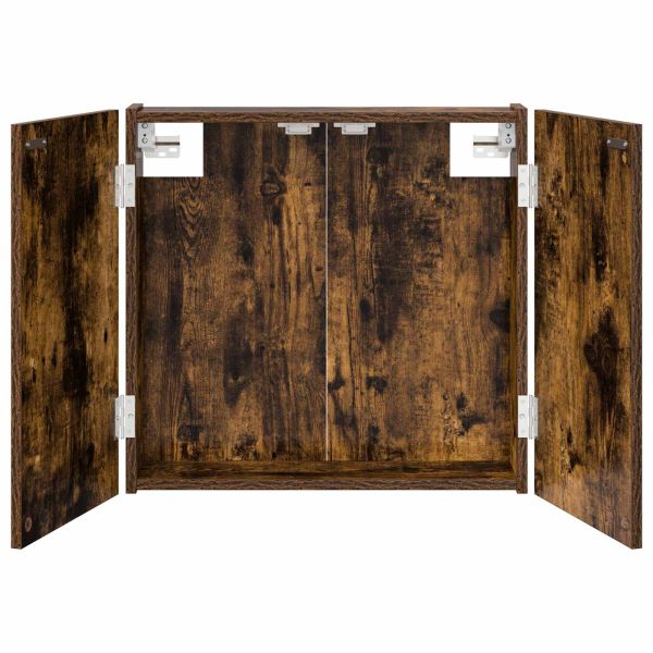 Кабинет за дартборд Опушен дъб 56 x 12 x 53,5 см