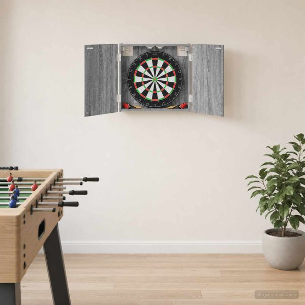 Кабинет за дартборд Сив Сонома 56 x 12 x 53,5 см