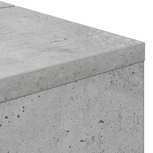 Студио бюро Бетонно сиво 130 x 40 x 19,5 см Инженерна дървесина