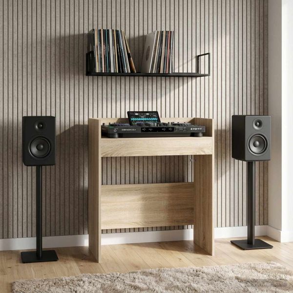 DJ маса Дъб сонома 102 x 45 x 102 см Инженерна дървесина