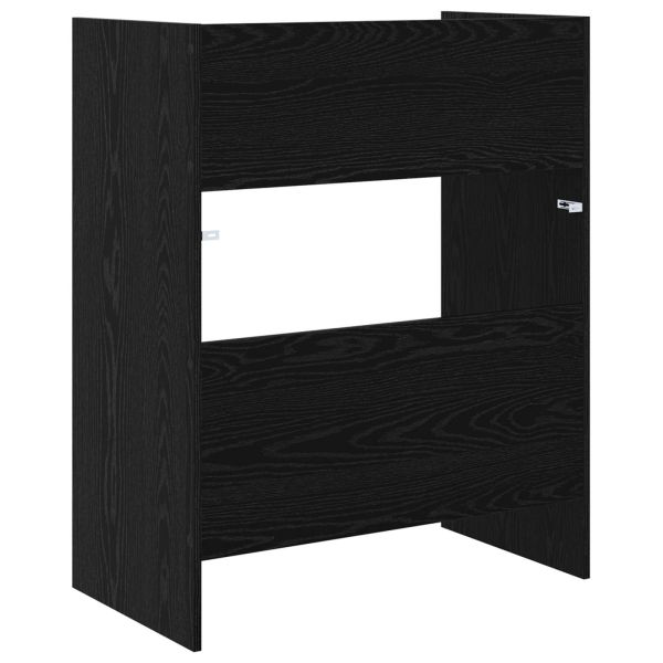 DJ маса Черен дъб 82 x 45 x 102 см Инженерна дървесина