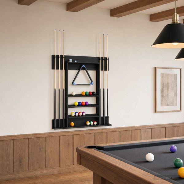 Стойка за билярдно щеки Инженерна дървесина 93 x 12 x 103 см