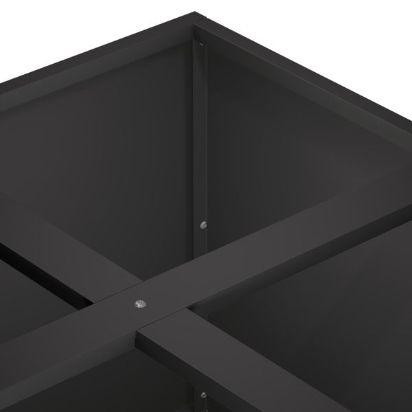 Градинска саксия Черно 100 x 100 x 20 cm