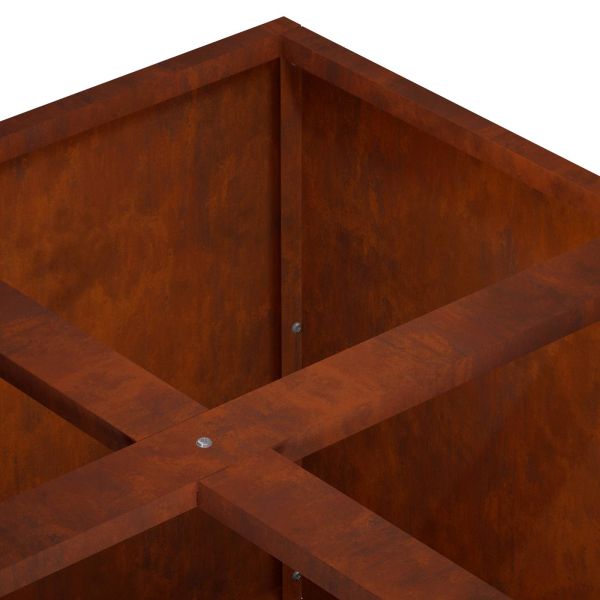 Градинска саксия Ръждясало 100 x 100 x 30 cm Кортенова стомана