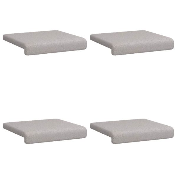 Възглавница за пейка 4 бр. Тъкан Шерпа Светлосиво