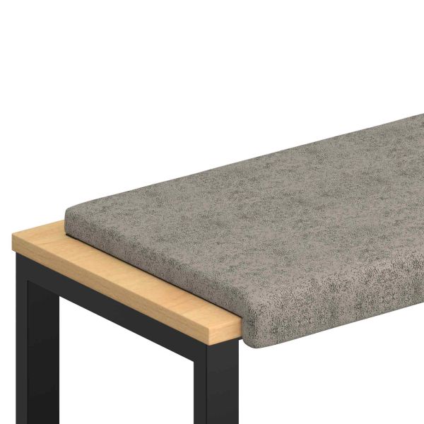 Възглавница за пейка Изкуствен велур Светлосиво Дълбочина 35 см