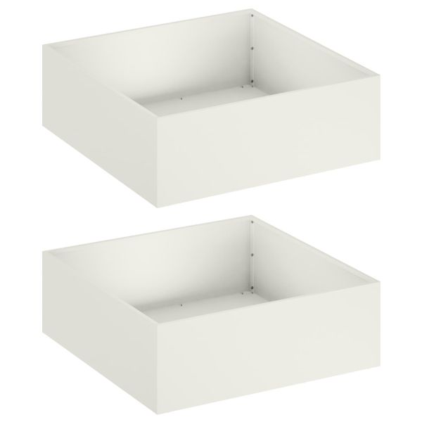 Градинска саксия 2 бр. Бяло 60 x 60 x 20 см