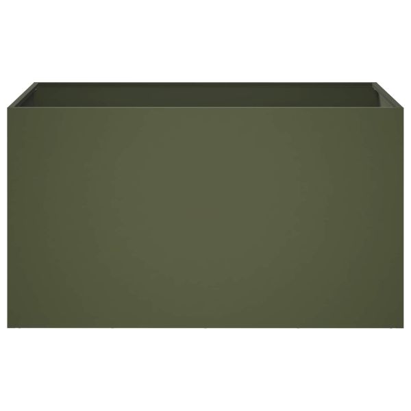 Градинска саксия Маслиненозелено 80 x 50 x 50 см