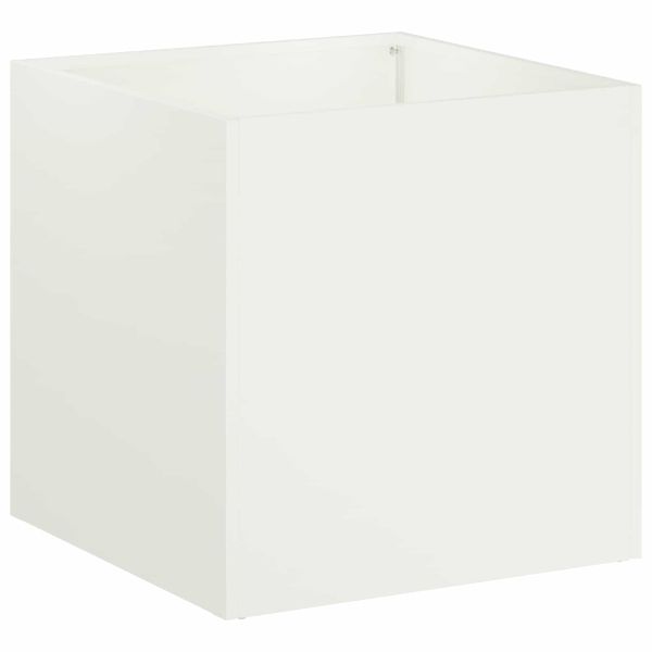 Градинска саксия 2 бр. Бяло 25 x 25 x 25 cm