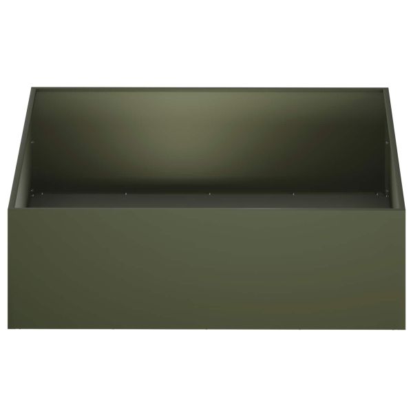 Градинска саксия Маслиненозелено 80 x 80 x 30 cm