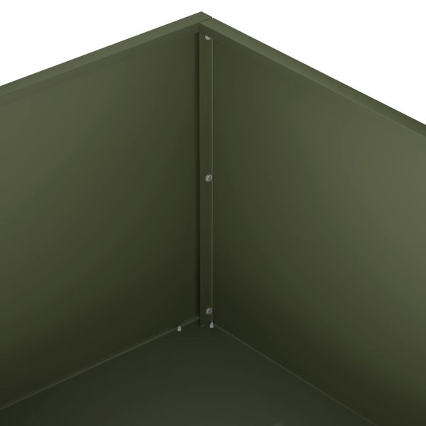 Градинска саксия Маслиненозелено 80 x 80 x 30 cm