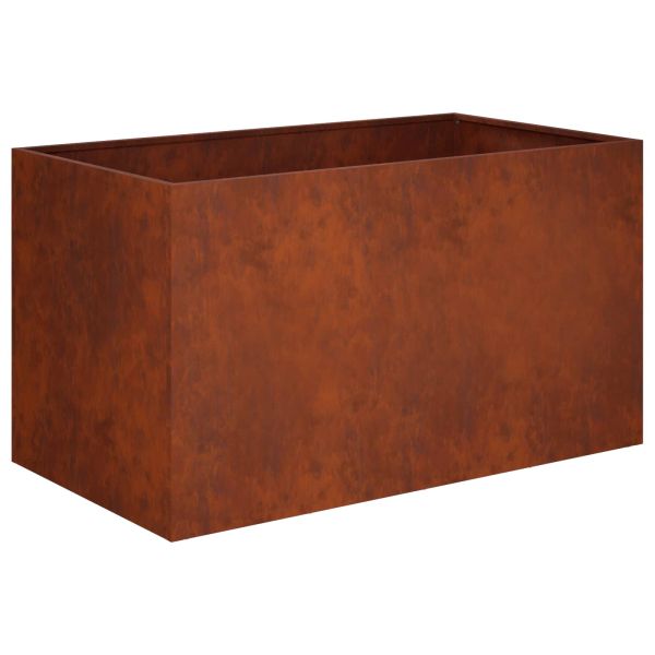 Градинска саксия 2 бр. Ръждясало 80 x 50 x 50 см