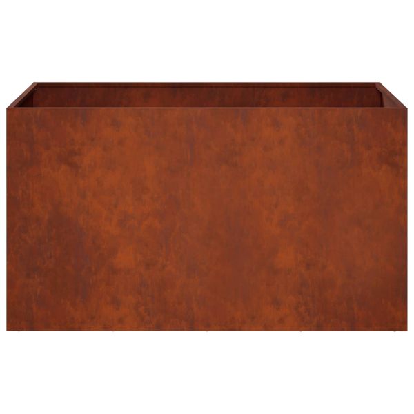 Градинска саксия 2 бр. Ръждясало 80 x 50 x 50 см