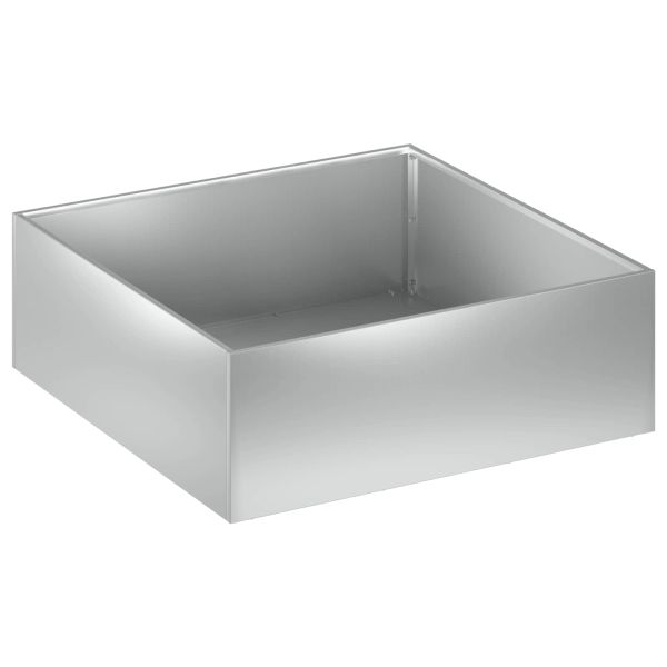 Градинска саксия Сребристо 60 x 60 x 20 см Поцинкована стомана