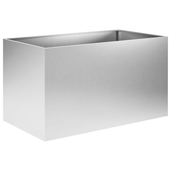 Градинска саксия 2 бр. Сребристо 80 x 50 x 50 см