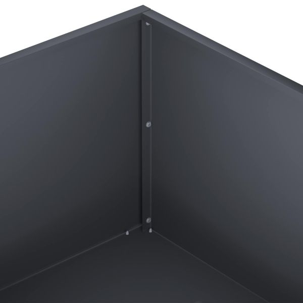 Градинска саксия 2 бр. Антрацит 60 x 60 x 20 см