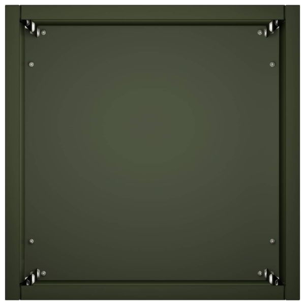 Градинска саксия 2 бр. Маслиненозелено 20 x 20 x 75 см