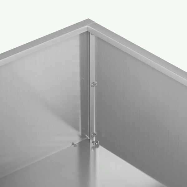 Градинска саксия Сребристо 80 x 80 x 20 cm Поцинкована стомана