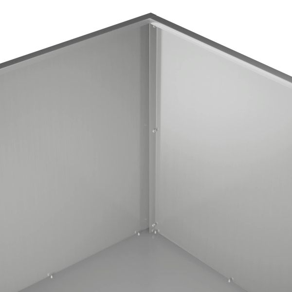 Градинска саксия Сребристо 60 x 60 x 40 cm Поцинкована стомана