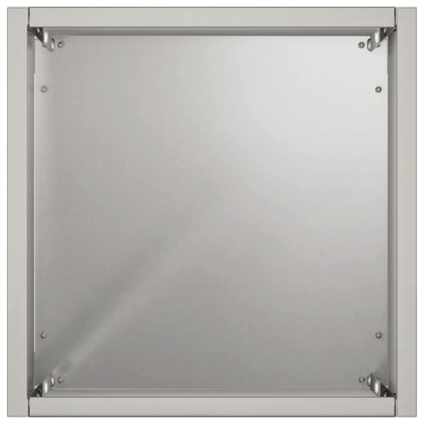 Градинска саксия 2 бр. Сребристо 20 x 20 x 75 см