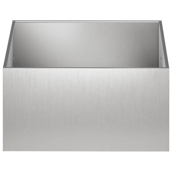Градинска саксия Сребристо 60 x 60 x 40 cm Неръждаема стомана