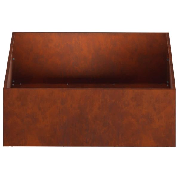 Градинска саксия 2 бр. Ръждясало 60 x 60 x 20 см
