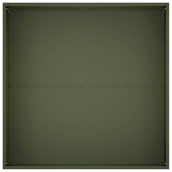 Градинска саксия 2 бр. Маслиненозелено 60 x 60 x 40 cm