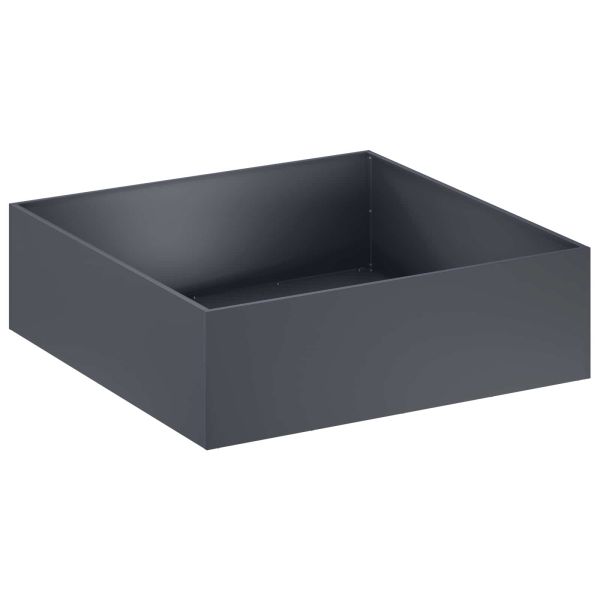 Градинска саксия 2 бр. Антрацит 80 x 80 x 30 cm