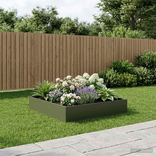 Градинска саксия Маслиненозелено 80 x 80 x 20 cm