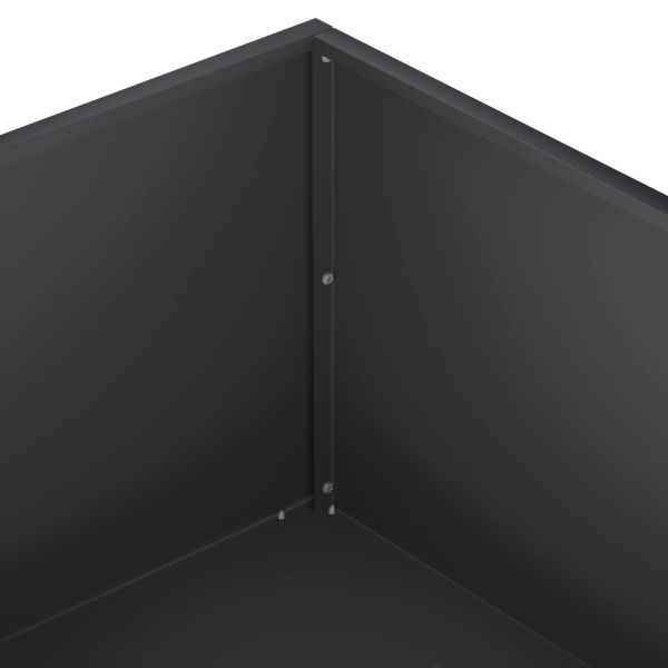 Градинска саксия 2 бр. Черно 80 x 80 x 30 cm