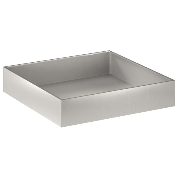 Градинска саксия Сребристо 80 x 80 x 20 cm Неръждаема стомана