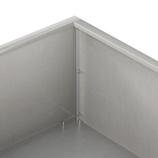 Градинска саксия Сребристо 80 x 80 x 20 cm Неръждаема стомана