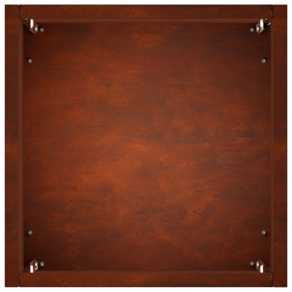 Градинска саксия 2 бр. Ръждясало 20 x 20 x 50 см
