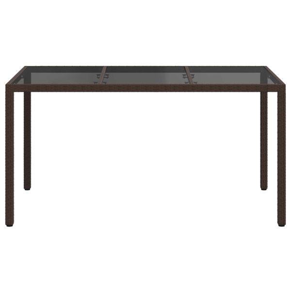 Градинска маса Кафяво 150 x 90 x 75 cm полиратан