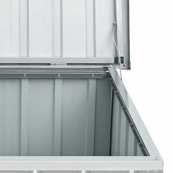 Градински сандък за съхранение, сив, 109x67x65 см