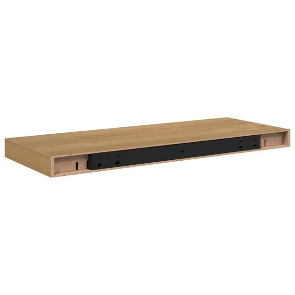 Стенен рафт Монтиране на стена 4 бр. Кафяво 60 x 23,5 x 3,8 cm