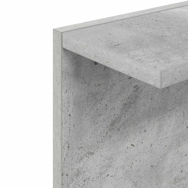 Стенен рафт 2 бр. Бетонно сиво 30 x 15 x 100 см