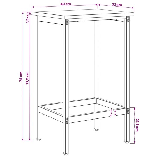 Бар стол Старо дърво 40 x 32 x 74 см Инженерна дървесина