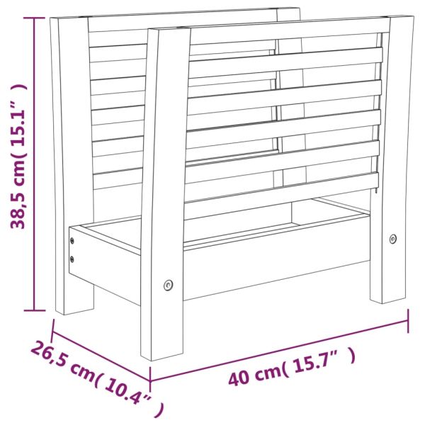 Поставка за списания 40x26,5x38,5 см масивна орехова дървесина