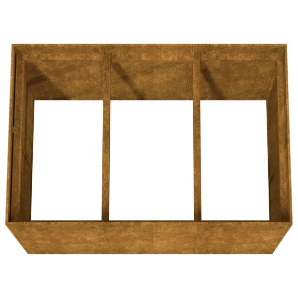 Градинска повдигната леха 120x80x80 см кортенова стомана