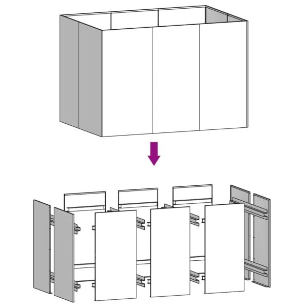 Градинска повдигната леха 120x80x80 см кортенова стомана